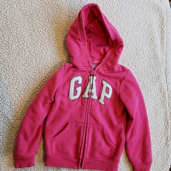 Gap Hot Pink Girls Zip Up Sweatshirt 5t 
